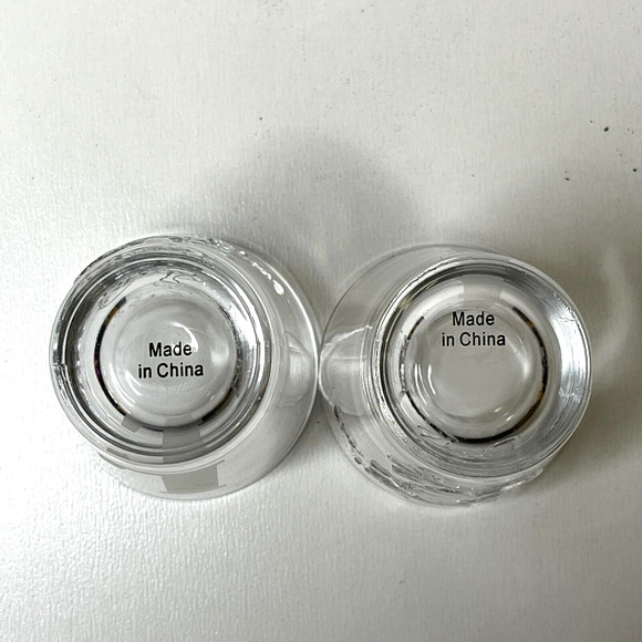 2 PCS Clear Round Shot Fireball Letters L F Whisky Etched Raised 3D Dragon Logo - Picture 6 of 6